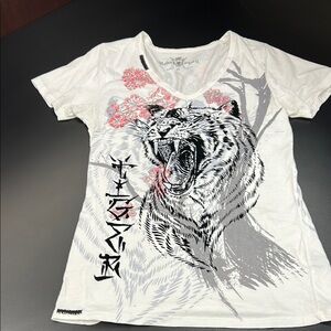 Rebel Spirit White Short Sleeve Graphic Tee